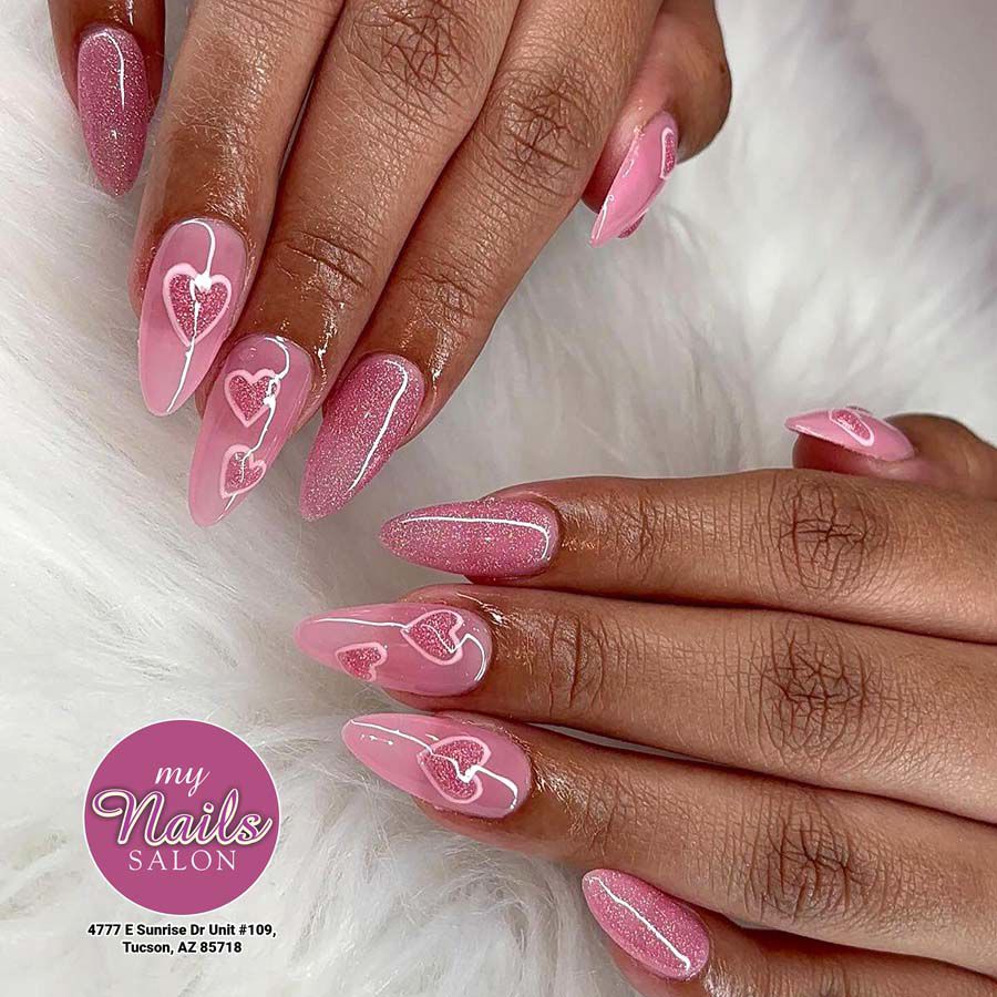 Beautiful Valentine Nails